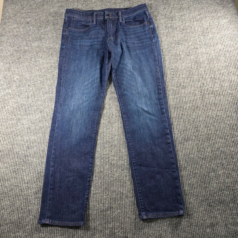 Bonobos Slim Fit Mens Jeans Dark Wash Denim Pants 33x32 Blue Indigo